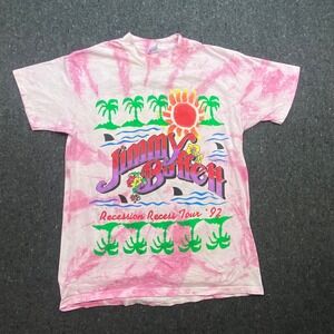 Spring Ford Vintage 92 Jimmy Buffett Mens Large Pink Tie Dye Tour T-Shirt 1992